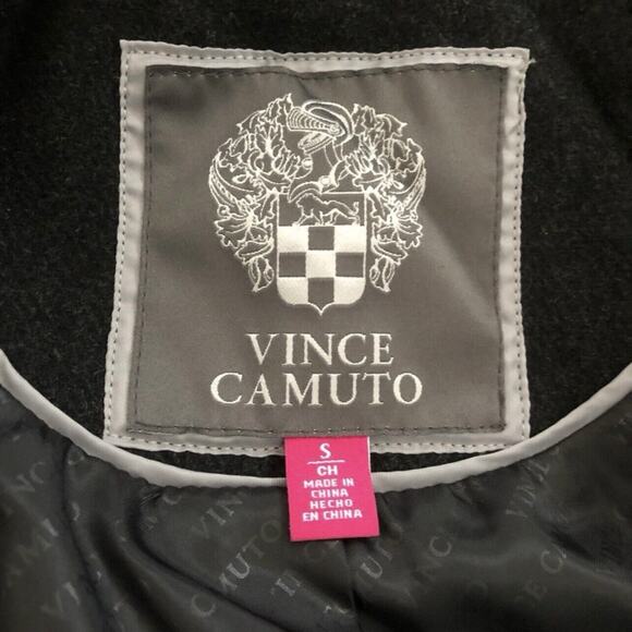 NWT Vince Camuto Double Breasted Black Wool Winter Coat - Picture 7 of 9